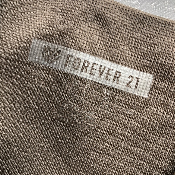 Forever 21 Coffee Brown Seamless Biker Shorts Elastic Activewear Women’s Size L - Picture 6 of 16